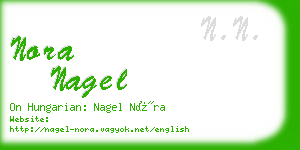 nora nagel business card